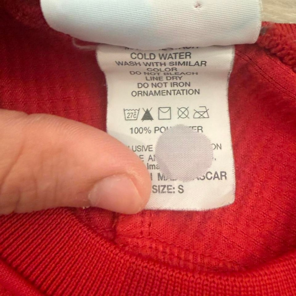 Red Majestic Athletic long sleeve shirt Sz S #athleticwear #baseball - Picture 5 of 8